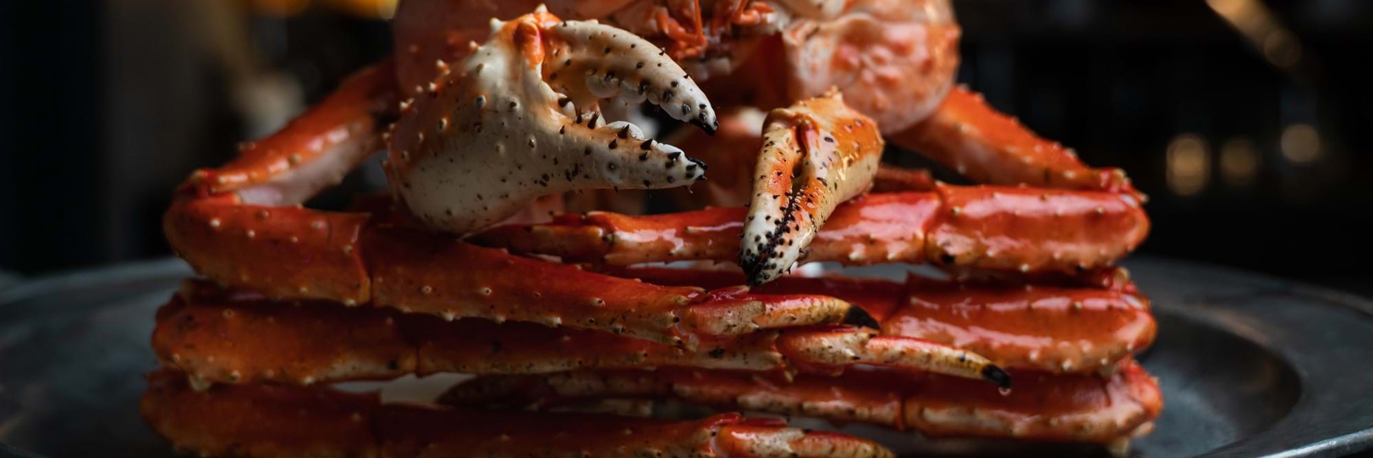 cooked crab on plate