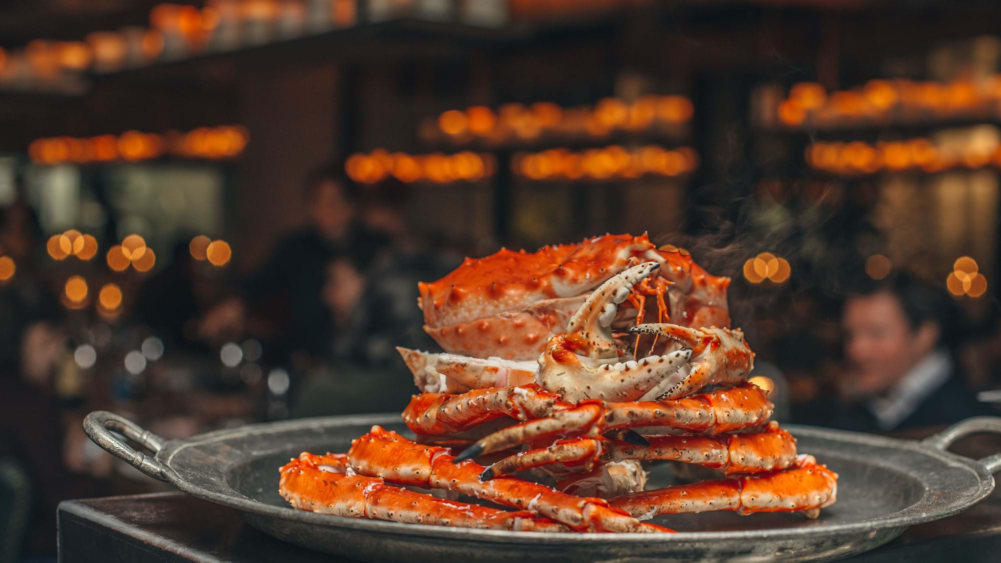cooked crab on plate