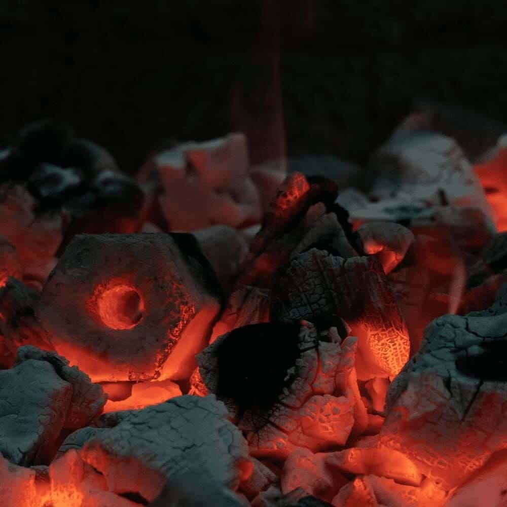 hot coals